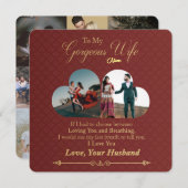 Gepersonaliseerde foto valentijnsdag vakantie kaar (Voorkant / Achterkant)