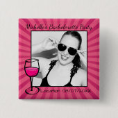 Gepersonaliseerde foto van Bachelorette Vierkante Button 5,1 Cm (Voorkant)