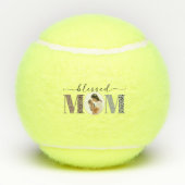 Gepersonaliseerde foto van Blessed Mam Tennisballen (Achterkant)