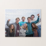 Gepersonaliseerde foto van de familie legpuzzel<br><div class="desc">Geef een uniek cadeau dat gepersonaliseerd is voor het gezin. Pas deze puzzel aan met hun familienaam en foto. Het is me een eer om deze puzzel te hebben als een "Editor's Pick" als onderdeel van Zazzle's populaire en trendende producten.</div>