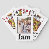 Gepersonaliseerde foto van de familie pokerkaarten (Achterkant)