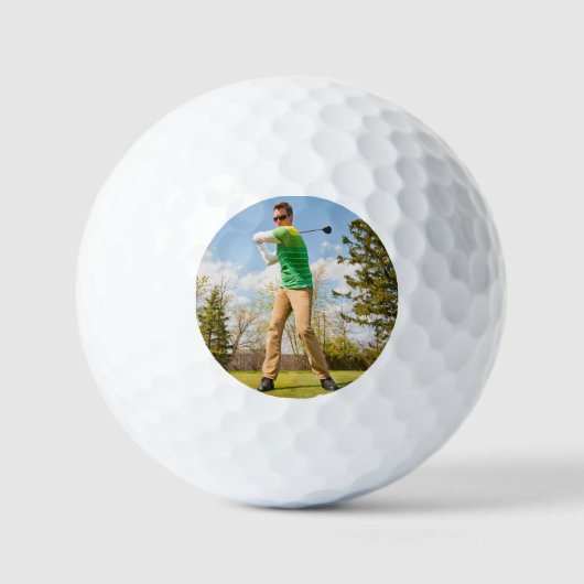 Gepersonaliseerde foto van de golfspeler golfballen (Voorkant)