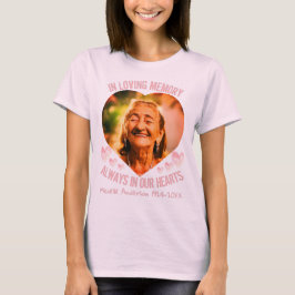 gepersonaliseerde foto van de hartvorm en tekst T- T-shirt