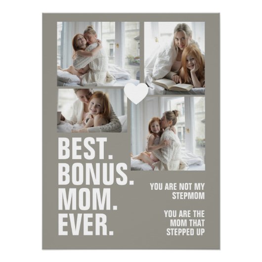 Gepersonaliseerde foto van de moeder die opstapte perfect poster (Voorkant)