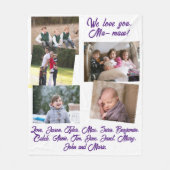 Gepersonaliseerde foto van grootouder fleece deken (Voorkant)