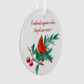 Gepersonaliseerde foto van kardinaal Angels Herden Ornament (voorkant)