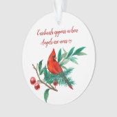 Gepersonaliseerde foto van kardinaal Angels Herden Ornament (voorkant)