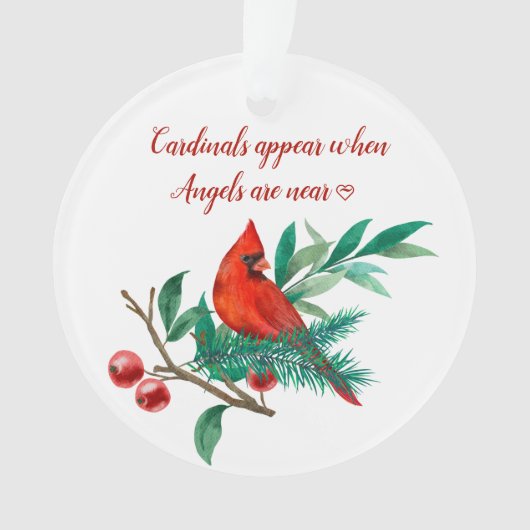 Gepersonaliseerde foto van kardinaal Angels Herden Ornament (voorkant)