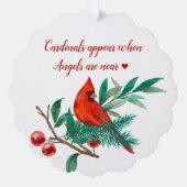 Gepersonaliseerde foto van kardinaal Angels Herden Ornament Kaart (Voorkant)
