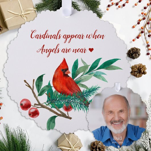 Gepersonaliseerde foto van kardinaal Angels Herden Ornament Kaart