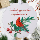 Gepersonaliseerde foto van kardinaal Angels Herden Ornament Kaart