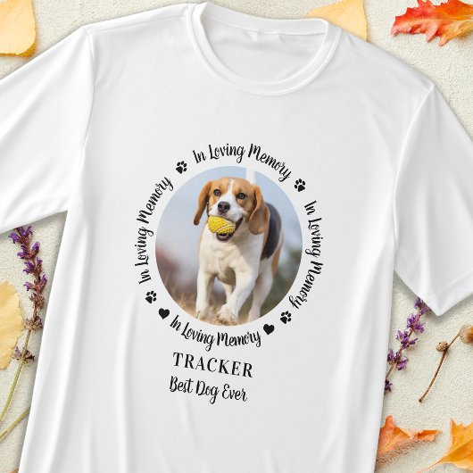 Gepersonaliseerde foto van Pet Dog Memorial Loving T-shirt