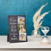 Gepersonaliseerde foto van Pet Loss Gift Dog Memor Fotoplaat (Zijkant)