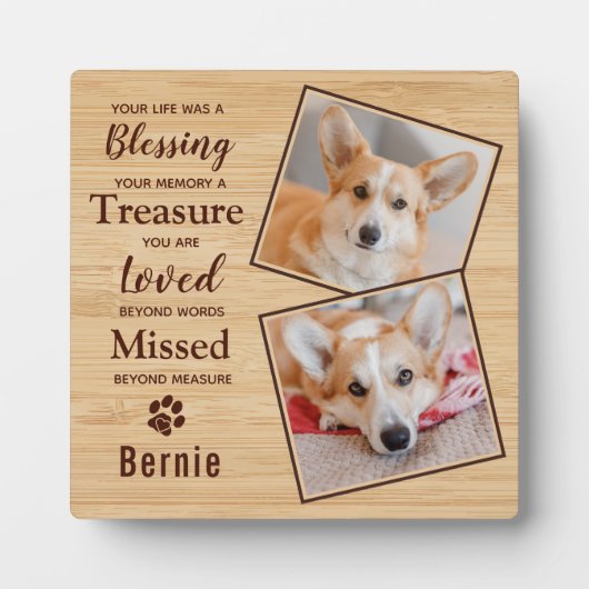 Gepersonaliseerde foto van Pet Loss Keepomwille Pe Fotoplaat (Voorkant)