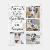 Gepersonaliseerde foto van Pet Memorial Collage Fleece Deken (Voorkant)