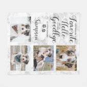 Gepersonaliseerde foto van Pet Memorial Collage Fleece Deken (Voorkant (Horizontaal))