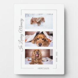 Gepersonaliseerde foto van Pet Memorial Collage Fotoplaat