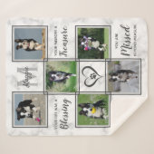 Gepersonaliseerde foto van Pet Memorial Collage Sherpa Deken (Voorkant (horizontaal))