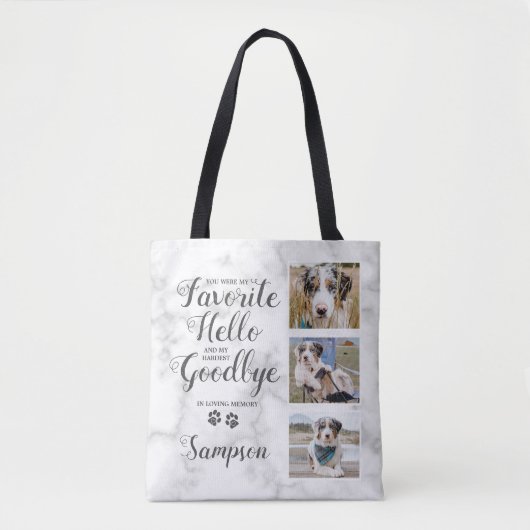 Gepersonaliseerde foto van Pet Memorial Collage Tote Bag (Voorkant)