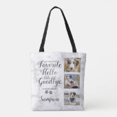 Gepersonaliseerde foto van Pet Memorial Collage Tote Bag (Achterkant)