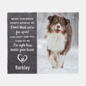 Gepersonaliseerde foto van Pet Memorial Fleece Deken (Voorkant (Horizontaal))