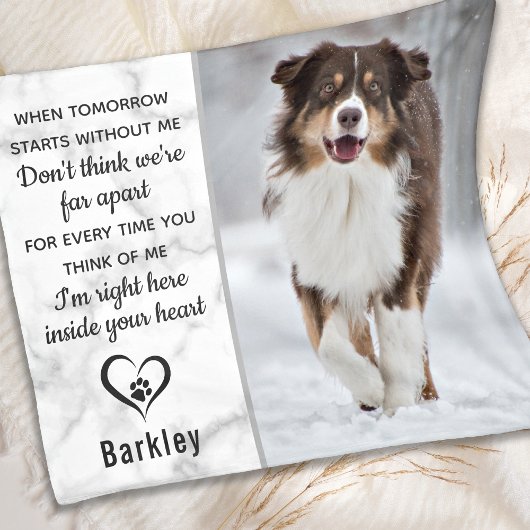 Gepersonaliseerde foto van Pet Memorial Fleece Deken