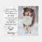 Gepersonaliseerde foto van Pet Memorial Fleece Deken (Voorkant (Horizontaal))
