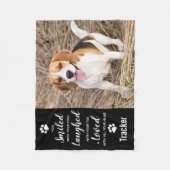 Gepersonaliseerde foto van Pet Memorial Fleece Deken (Voorkant)