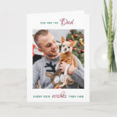 Gepersonaliseerde foto van Pet Pap Merry Kerstmis  Feestdagen Kaart (Voorkant)