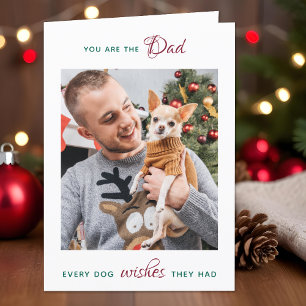 Gepersonaliseerde foto van Pet Pap Merry Kerstmis Feestdagen Kaart