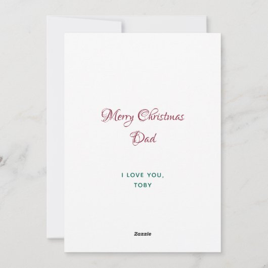  Gepersonaliseerde foto van Pet Pap Merry Kerstmis Feestdagenkaart (Achterkant)