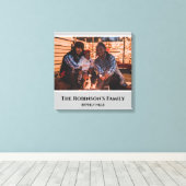 Gepersonaliseerde foto van u in grijs frame met te canvas afdruk (Insitu (Houten vloer))