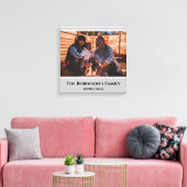 Gepersonaliseerde foto van u in grijs frame met te canvas afdruk (Insitu (Woonkamer))