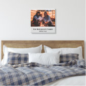Gepersonaliseerde foto van u in grijs frame met te canvas afdruk (Insitu (Slaapkamer))