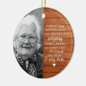 Gepersonaliseerde foto van Wood Effect Keramisch Ornament (Links)