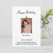 Gepersonaliseerde foto Verjaardag Kaart (Staand voorkant)