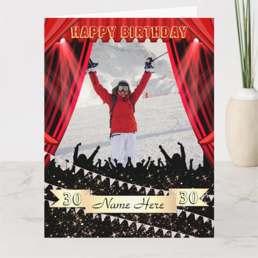 Gepersonaliseerde Foto Verjaardag Kaart Idee (Voorkant)