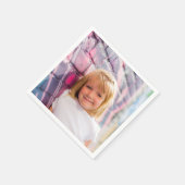 Gepersonaliseerde foto Verjaardag Ontwerp Eigen Co Servet (Hoek)