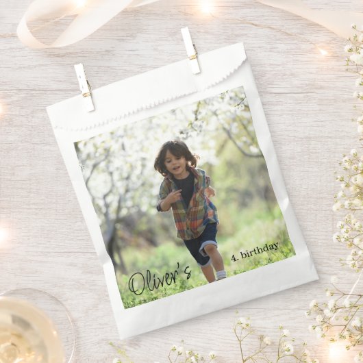 Gepersonaliseerde foto verjaardagsjongen bedankzakje (Geknipt)