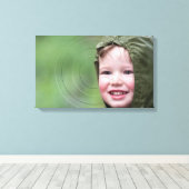 Gepersonaliseerde foto verpakt canvas | KINDER (Insitu (Houten vloer))