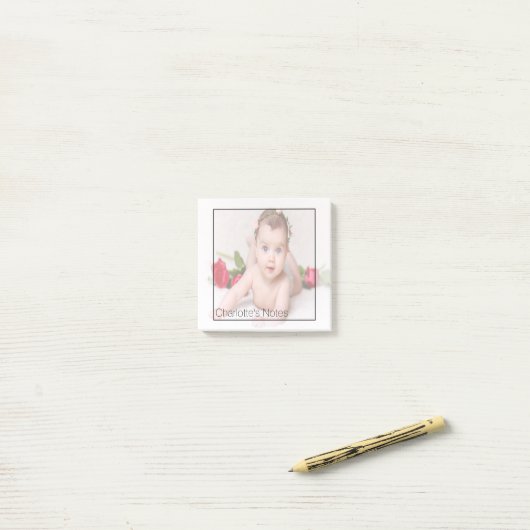 Gepersonaliseerde foto vervaagd post-it® notes (Op bureau)