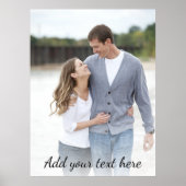 Gepersonaliseerde foto voeg uw tekst toe poster (Voorkant)