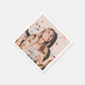 Gepersonaliseerde foto Vrijgezellenfeest servetten (Hoek)