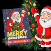Gepersonaliseerde foto Vrolijk Kerstman Feestdagenkaart