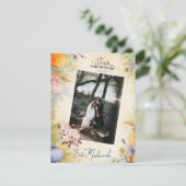 Gepersonaliseerde foto Waterverf Eid Mubarak Feestdagenkaart (Staand voorkant)