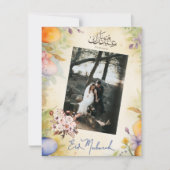 Gepersonaliseerde foto Waterverf Eid Mubarak Feestdagenkaart (Voorkant)