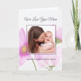 Gepersonaliseerde foto We Love You Mom Moederdag Kaart