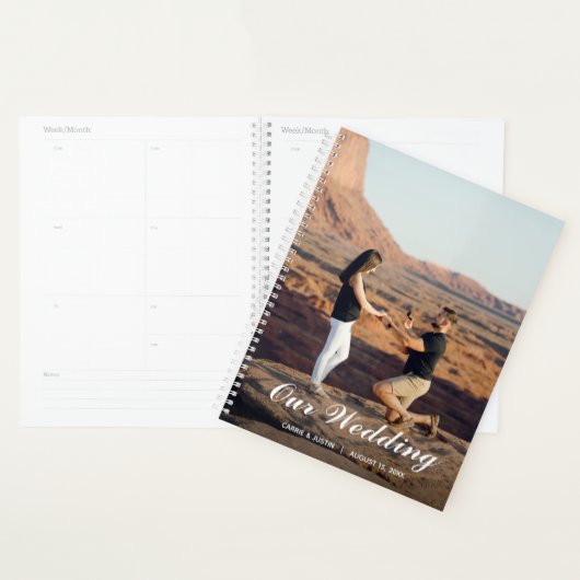 Gepersonaliseerde foto wekelijkse maandelijkse bru planner (Display)