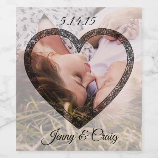 Gepersonaliseerde foto Wijnfles Etiketten (Enkel label)