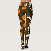 Gepersonaliseerde Foto Wit Sinaasappel Kattenpatro Leggings (Achterkant)